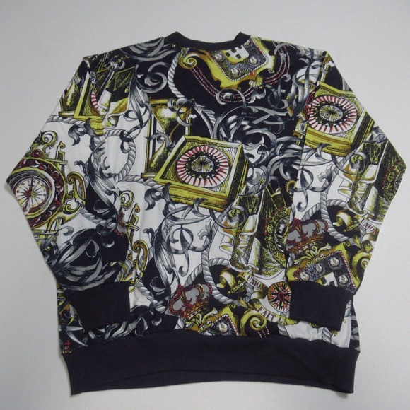 Vintage SK & Company Sweatshirt Rope Crown Chains All Over Print Street Wear - Picture 4 of 4